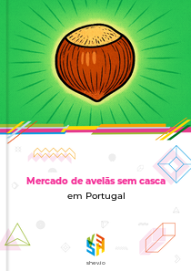 Mercado de avelãs sem casca em Portugal