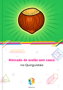 Mercado de avelãs sem casca no Quirguistão
