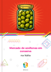Mercado de azeitonas em conserva na Itália