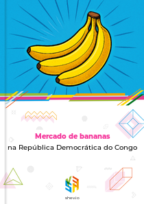 Mercado de bananas na República Democrática do Congo