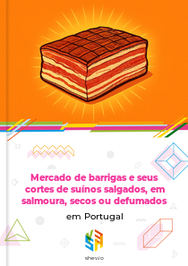 Mercado de barrigas e seus cortes de suínos salgados, em salmoura, secos ou defumados em Portugal