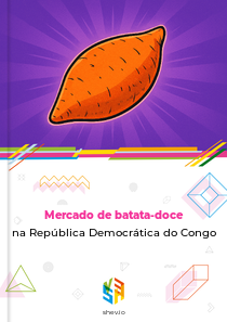 Mercado de batata-doce na República Democrática do Congo