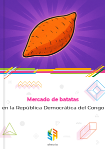 Mercado de batatas en la República Democrática del Congo