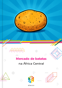 Mercado de batatas na África Central