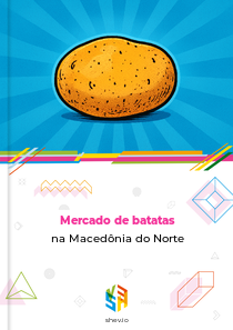 Mercado de batatas na Macedônia do Norte