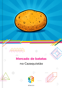 Mercado de batatas no Cazaquistão