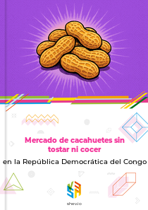 Mercado de cacahuetes sin tostar ni cocer en la República Democrática del Congo