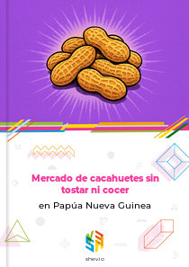 Mercado de cacahuetes sin tostar ni cocer en Papúa Nueva Guinea