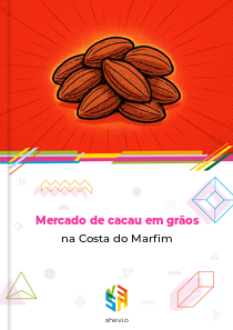 Mercado de cacau em grãos na Costa do Marfim
