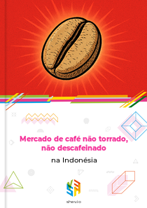 Mercado de café não torrado, não descafeinado na Indonésia