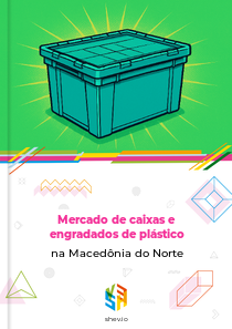 Mercado de caixas e engradados de plástico na Macedônia do Norte