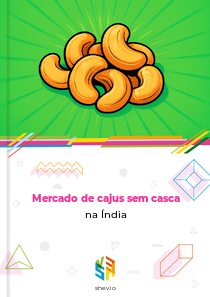 Mercado de cajus sem casca na Índia