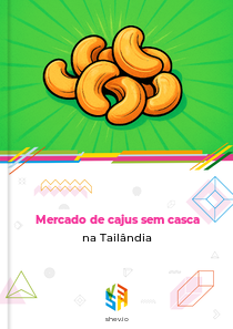 Mercado de cajus sem casca na Tailândia