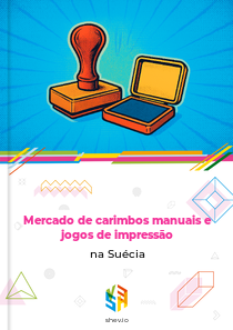 Mercado de carimbos manuais e jogos de impressão na Suécia