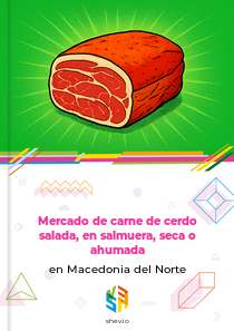 Mercado de carne de cerdo salada, en salmuera, seca o ahumada en Macedonia del Norte