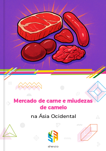 Mercado de carne e miudezas de camelo na Ásia Ocidental