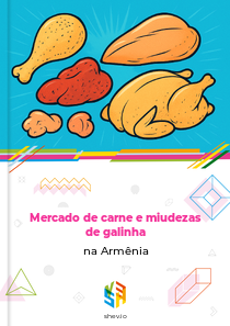 Mercado de carne e miudezas de galinha na Armênia
