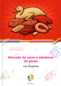 Mercado de carne e miudezas de ganso na Áustria