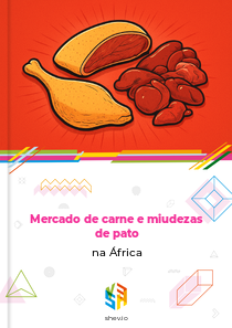 Mercado de carne e miudezas de pato na África