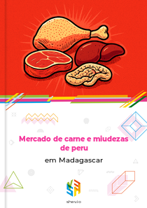 Mercado de carne e miudezas de peru em Madagascar