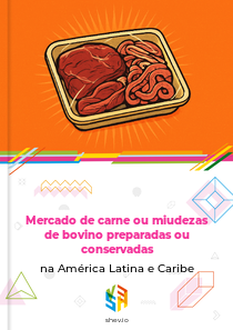 Mercado de carne ou miudezas de bovino preparadas ou conservadas na América Latina e Caribe