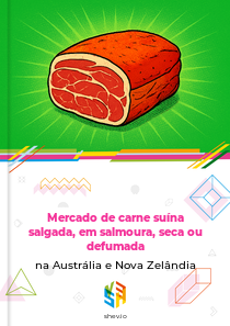 Mercado de carne suína salgada, em salmoura, seca ou defumada na Austrália e Nova Zelândia