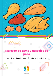 Mercado de carne y despojos de pollo en los Emiratos Árabes Unidos
