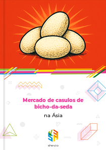 Mercado de casulos de bicho-da-seda na Ásia