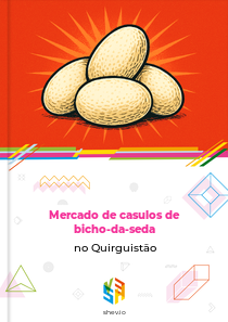 Mercado de casulos de bicho-da-seda no Quirguistão