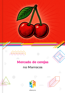 Mercado de cerejas no Marrocos
