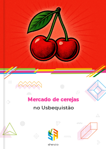 Mercado de cerejas no Usbequistão
