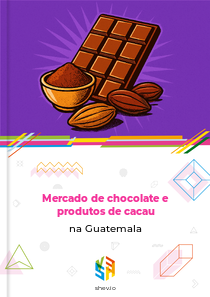 Mercado de chocolate e produtos de cacau na Guatemala