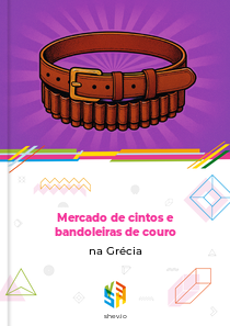 Mercado de cintos e bandoleiras de couro na Grécia