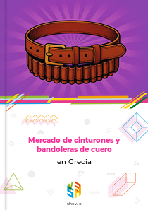 Mercado de cinturones y bandoleras de cuero en Grecia