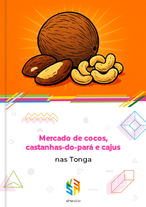 Mercado de cocos, castanhas-do-pará e cajus nas Tonga