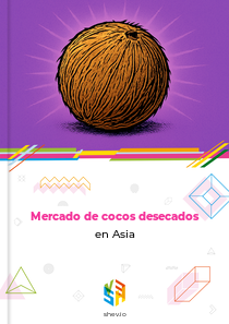 Mercado de cocos desecados en Asia