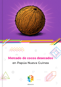 Mercado de cocos desecados en Papúa Nueva Guinea