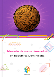 Mercado de cocos desecados en República Dominicana