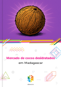Mercado de cocos desidratados em Madagascar
