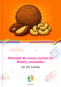 Mercado de cocos, nueces de Brasil y anacardos en Sri Lanka