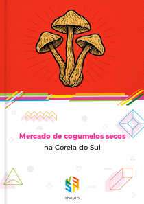 Mercado de cogumelos secos na Coreia do Sul