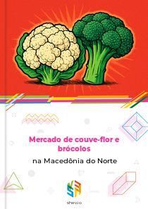 Mercado de couve-flor e brócolos na Macedônia do Norte