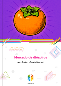 Mercado de dióspiros na Ásia Meridional