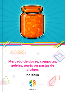 Mercado de doces, compotas, geleias, purés ou pastas de citrinos na Itália