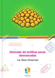 Mercado de ervilhas secas descascadas na Ásia Oriental