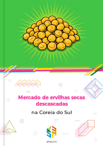 Mercado de ervilhas secas descascadas na Coreia do Sul