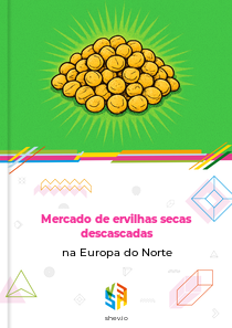 Mercado de ervilhas secas descascadas na Europa do Norte