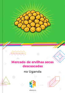 Mercado de ervilhas secas descascadas no Uganda