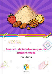 Mercado de farinhas ou pós de frutas e nozes na China