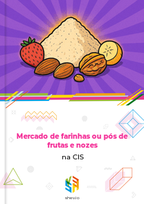 Mercado de farinhas ou pós de frutas e nozes na CIS